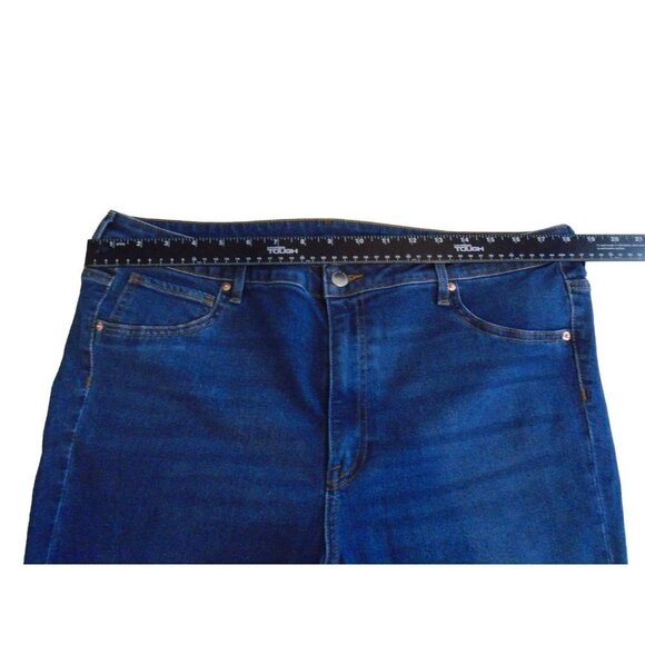 H & M Plus Medium Wash Jeans Curvy Jeggings Ultra High Waist Ankle Sz 18 - Picture 5 of 7